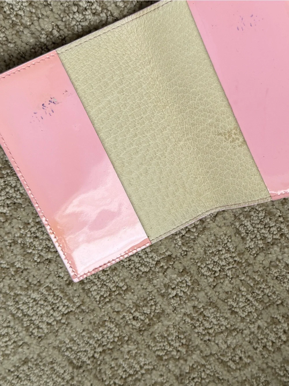 Pink Glossy Tiffany & Co Leather Passport Holder